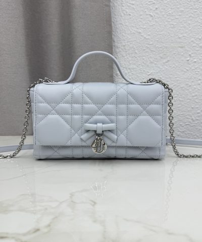 My Dior Chain Bag in cannage-stitched lambskin - chain bag front view